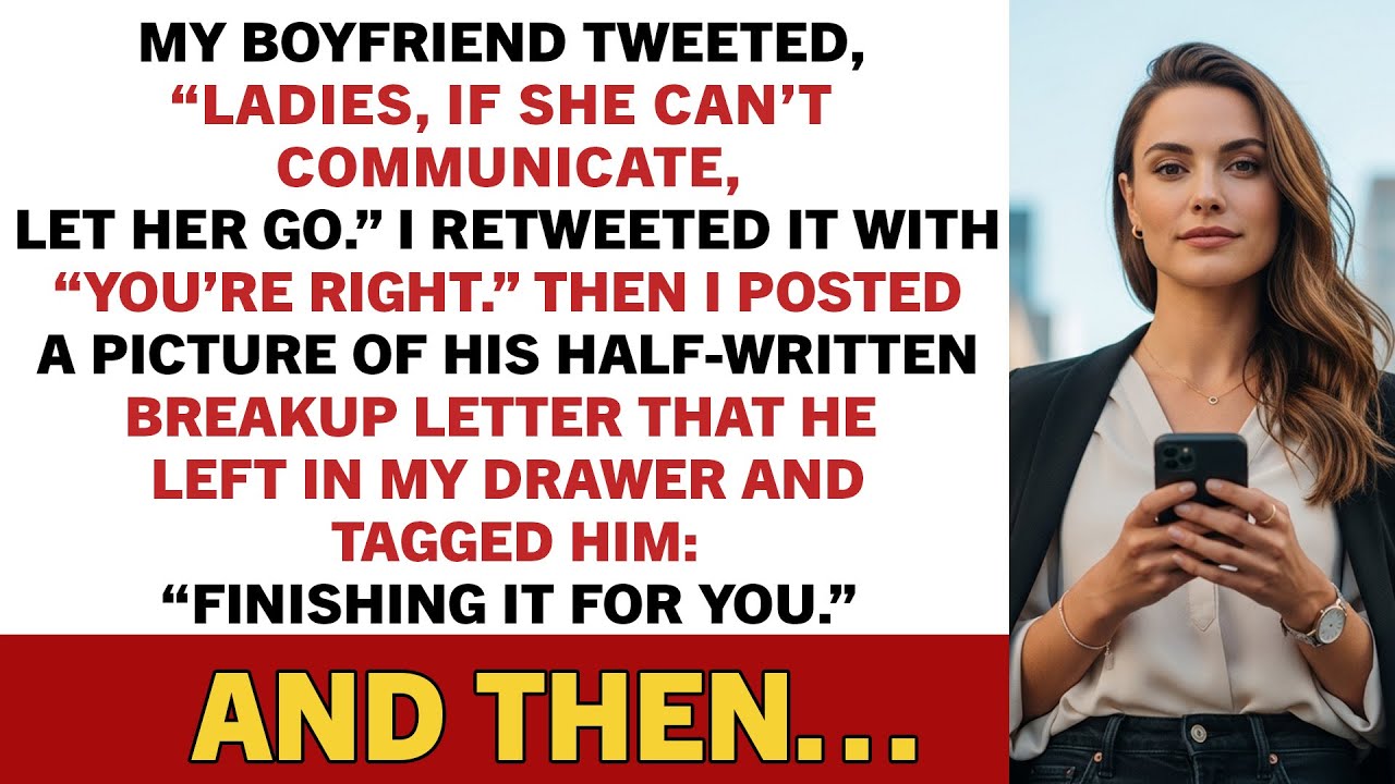 My boyfriend tweeted, “Ladies, if she can’t communicate, let her go.”I retweeted…