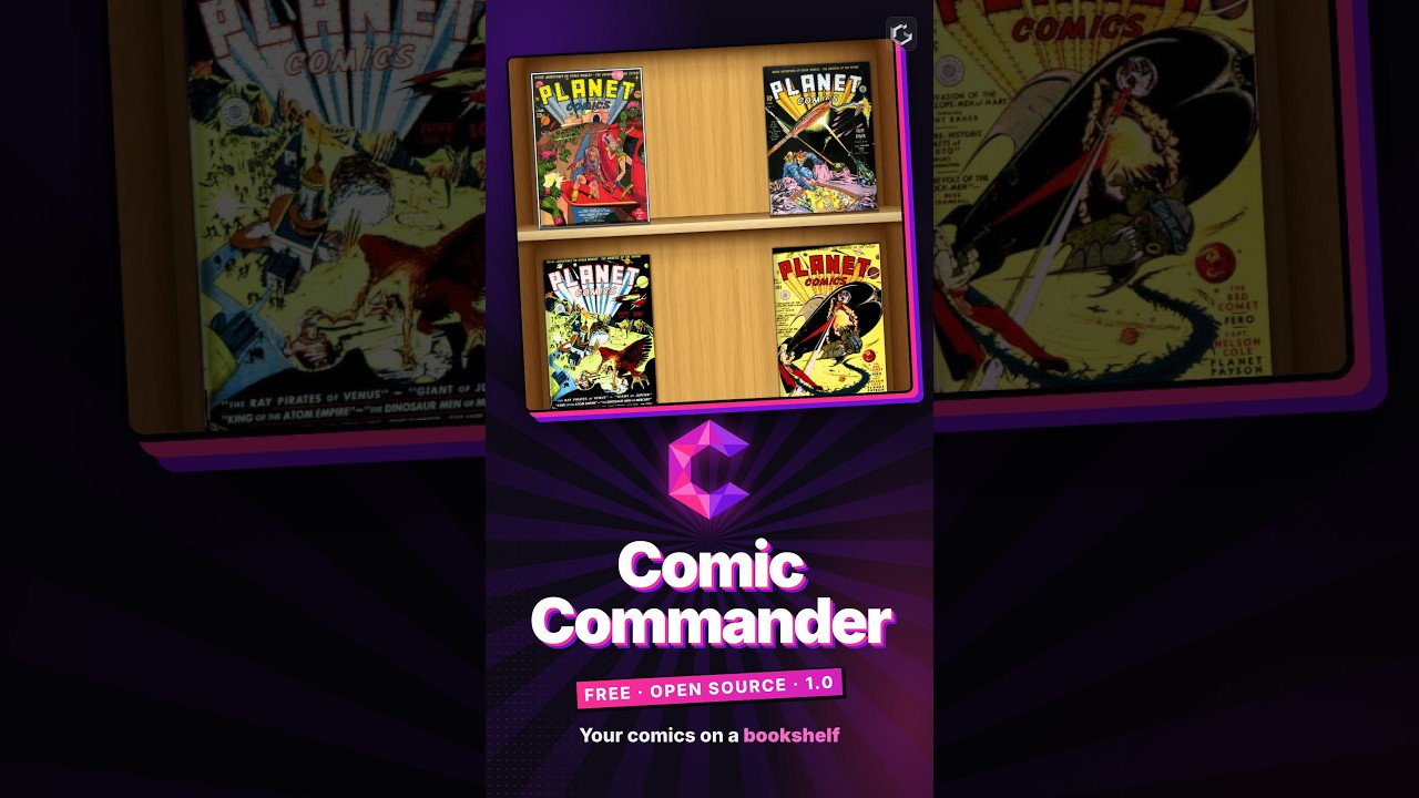 Your comics as a wall of covers 📚 Comic Commander (free) #shorts - YouTube