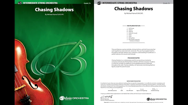 Chasing Shadows, by Michael Kamuf  Score & Sound