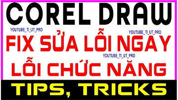 COREL DRAW FIX SỬA LỖI KHẮC PHỤC NGAY LỖI CHỨC NĂNG KHÔI PHỤC RESET TIPS, TRICKS #coreldraw