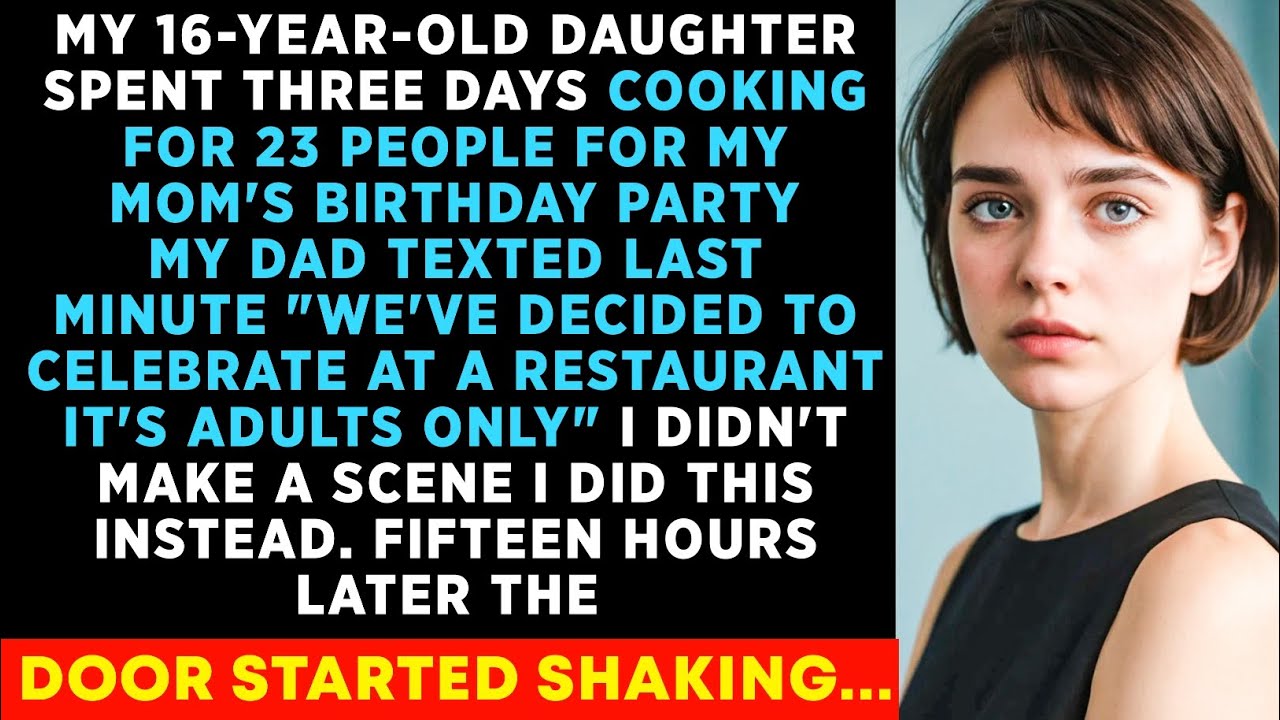 My DAUGHTER spent THREE DAYS cooking for 21 people for my mom’s birthday but they bailed on her…