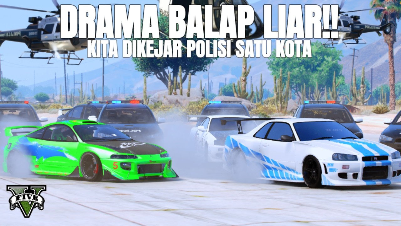 BALAP LIAR BRUTAL !! KITA DIKEJAR POLISI SATU KOTA LOS SANTOS | GTA 5 RP