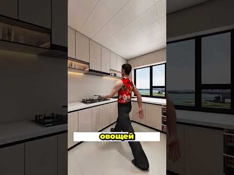 Умная переделка кухни без потери места #кухня #ремонт