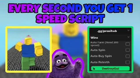 Every Second You Get 1 Speed Script OP [auto farm] | pastebin Script