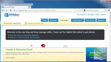 Aweber Tutorial 2013 - 03 - Making eMail Lists
