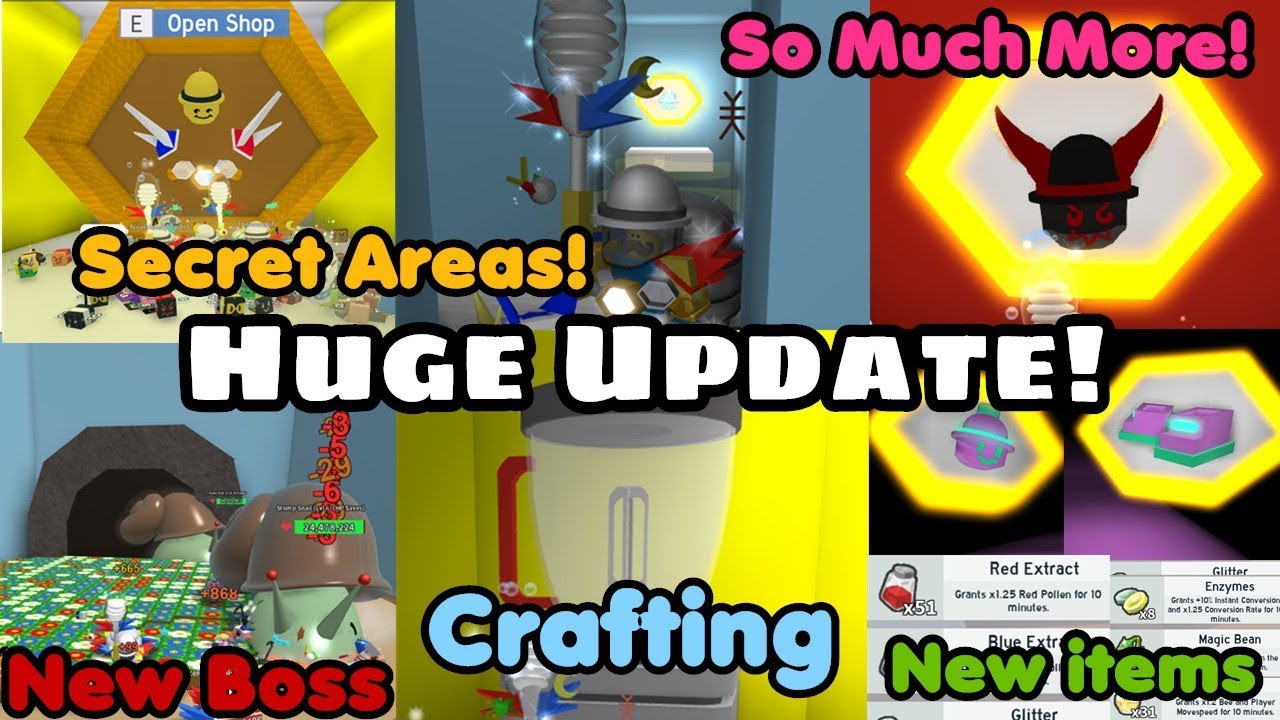 Big Update Secret Areas New Boss New Bees New Field And More Bee Swarm Simulator Youtube - roblox bee swarm simulator all boss locations