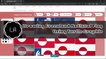 How to code Greenland Flag by using Turtle Graphic