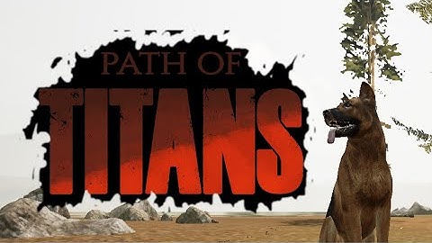 German Shepard in path of titans