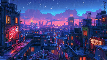 Relive 1980s Lofi City Vibes 🎷 Rainy Lofi Music Mix for Sleep, Study, and Focus 📚 Lofi Rain Playlist
