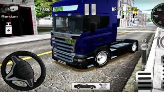 Modifiyeli(Mavi)Tır Sürüş Simülatörü - Kamyon Tır V8 Drift & Sürüş Simülatörü//Android Gameplay FHD screenshot 5