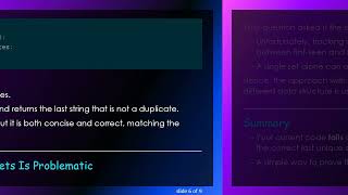 Finding the Last Unique String in a List with sets in Python
