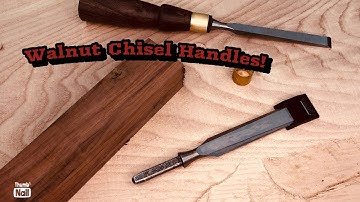 Woodturning Walnut Handles For Narex Unhandled Chisels!! Satisfying!