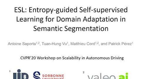 ESL: Entropy-guided Self-supervised Learning for Domain Adaptation in Semantic Segmentation