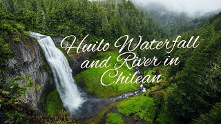 Huilo Waterfall and River in Chilean: Relaxing Nature Sounds, Waterfall, White Noise for Sleep.