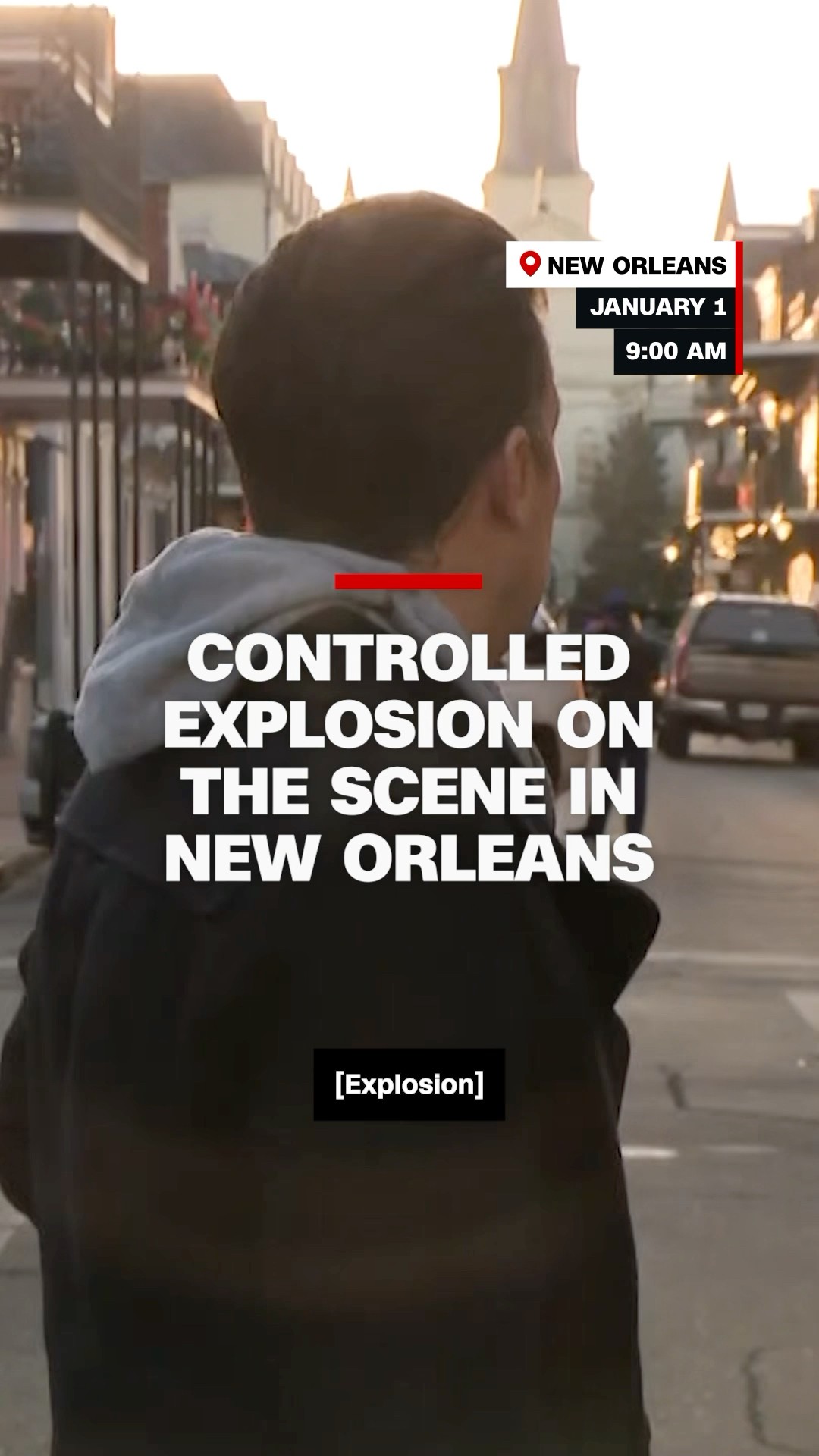 Controlled explosion on the scene in New Orleans