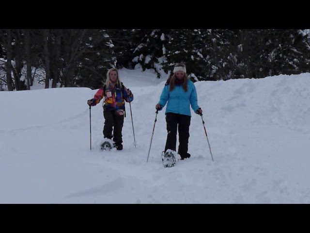 Crystal Ski Chalet Staff Snowshoeing at Meribel
