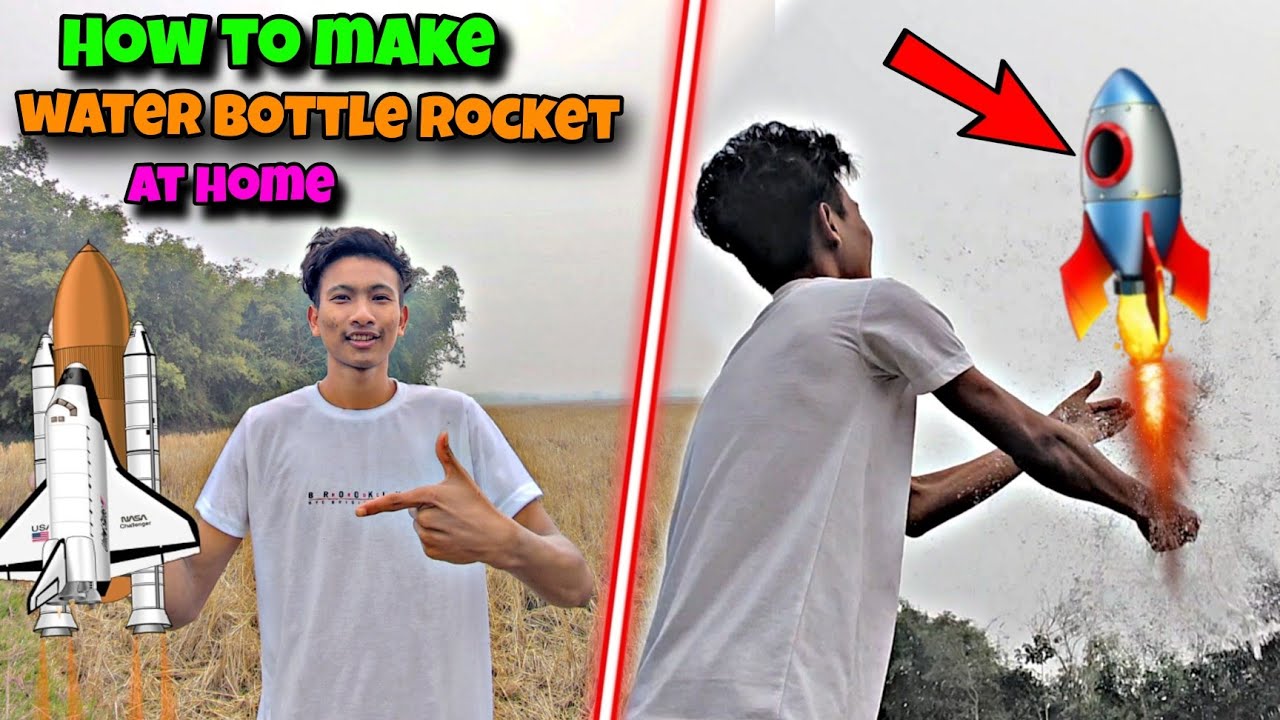 How to make water bottle rocket 🚀 Dly water bottle Rocket tutorial ...