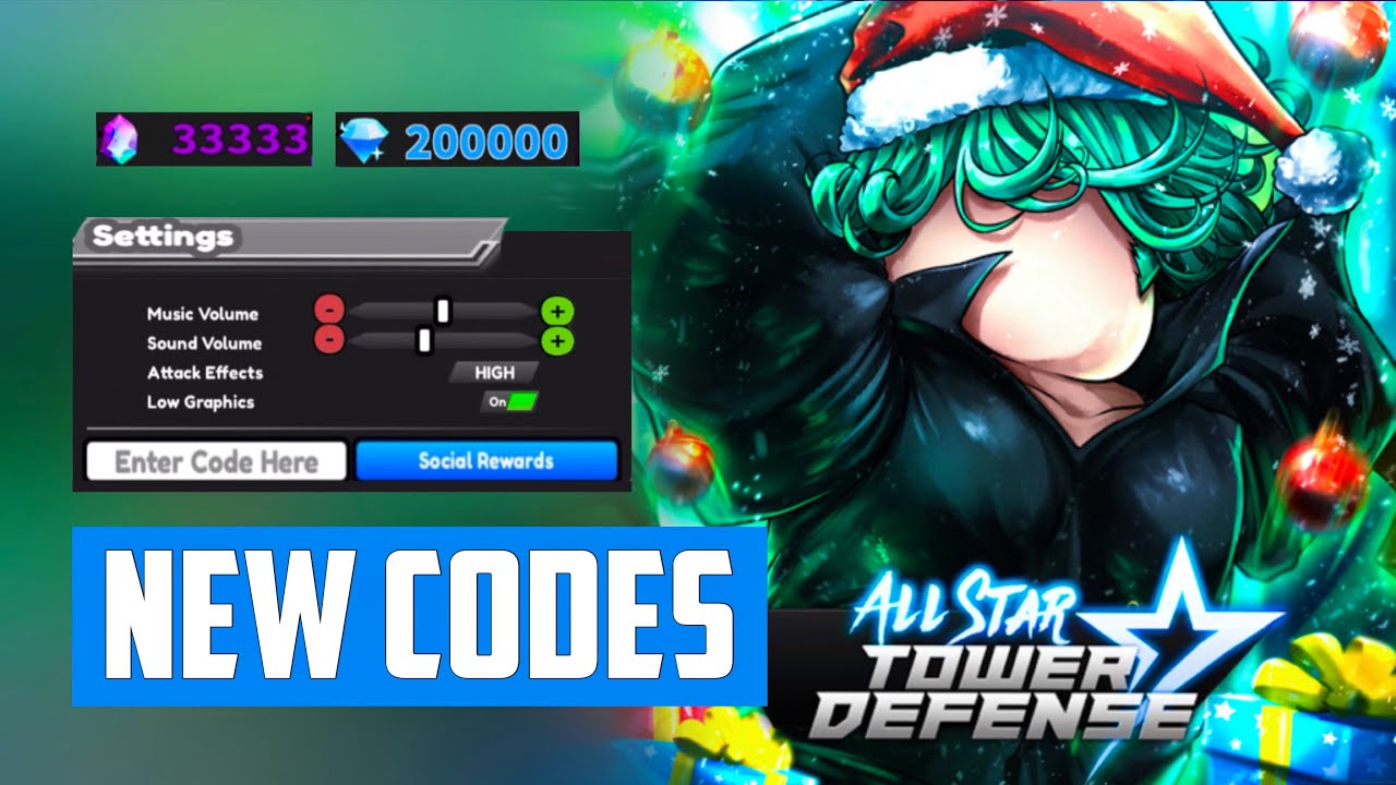 All Star Tower Defense Codes for ASTD Christmas Update in December