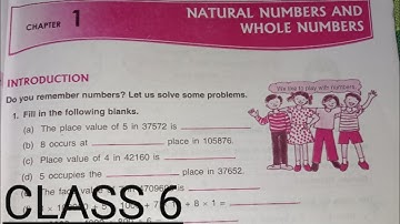 class- 6 chapter 1 Natural numbers and whole numbers dav school mathematics