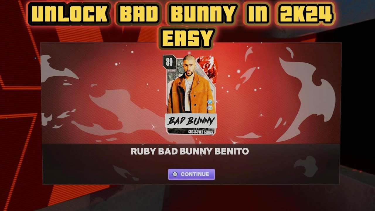 How to Unlock Ruby Bad Bunny In NBA 2K24 Myteam - YouTube
