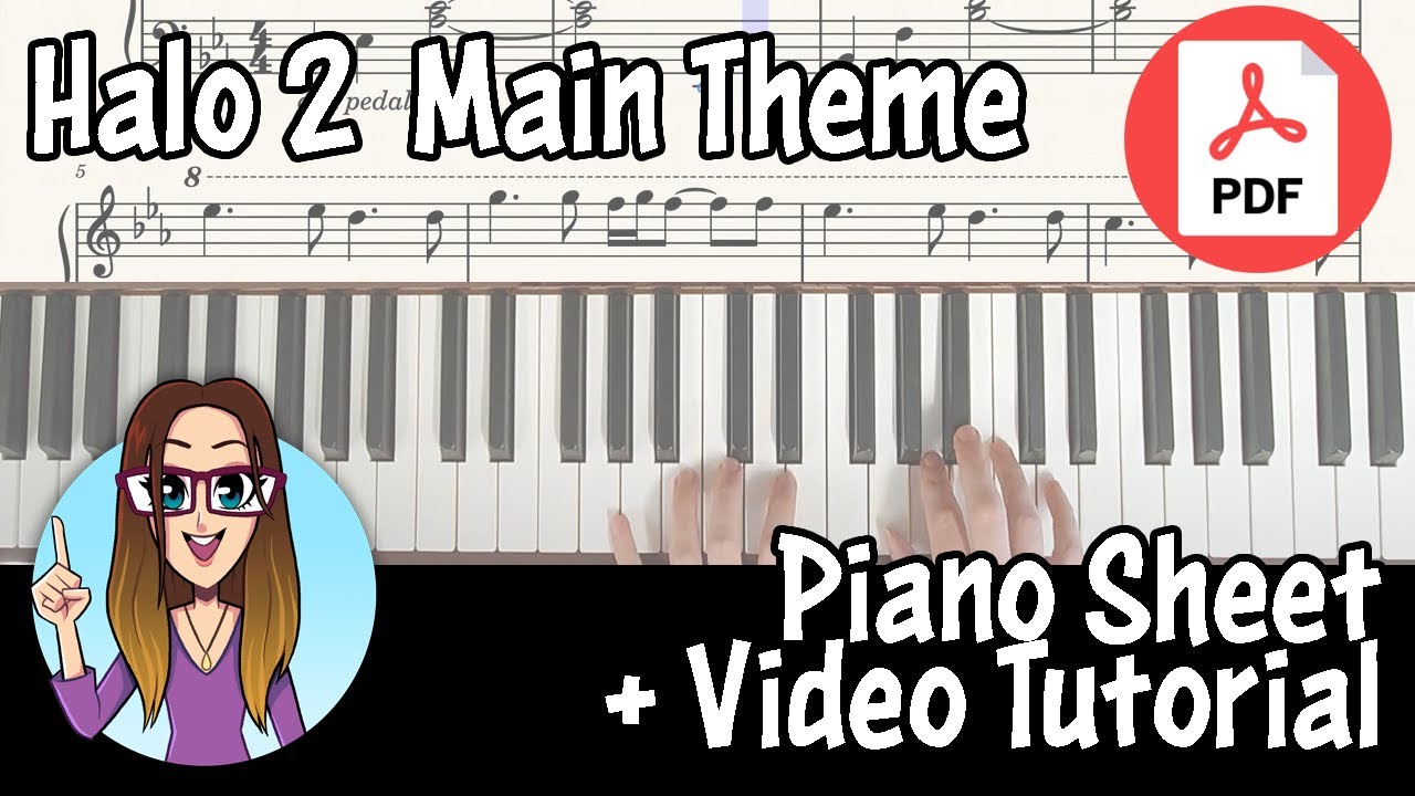 Halo 2 Theme Piano Tutorial Easy - YouTube