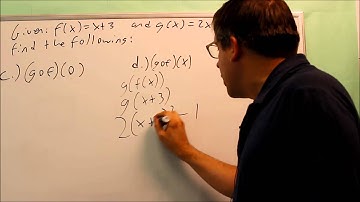 Composition of a Linear and Quadratic Function  Ex 2