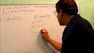 Composition of a Linear and Quadratic Function  Ex 2