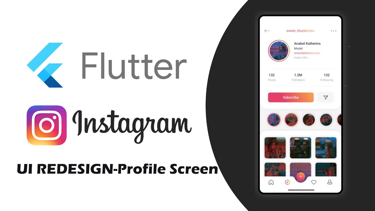 Flutter UI Redesign Instagram Speed Code - Profile Screen