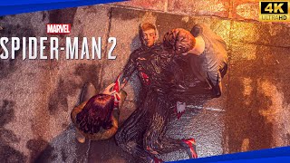 Spiderman 2 PS5-Peter dies but Venom resurrects him full scene in 4K HDR