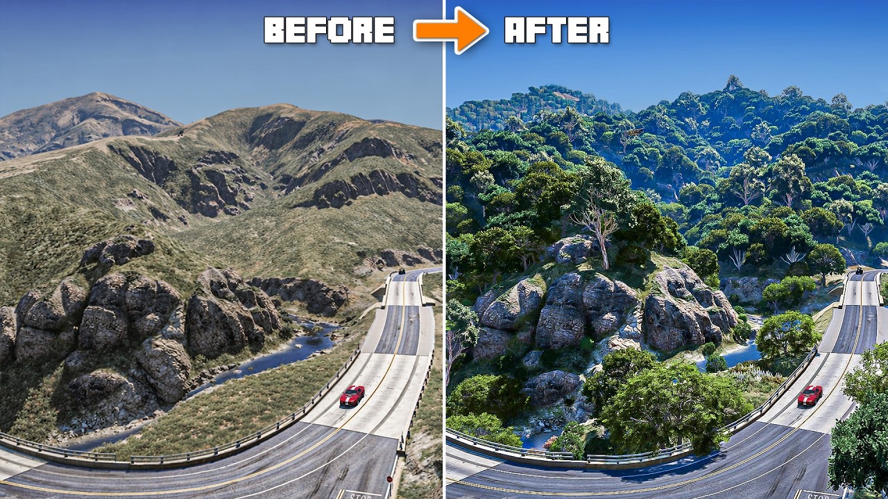 GTA 5 with 100,000 More Trees (Unrecognizable)