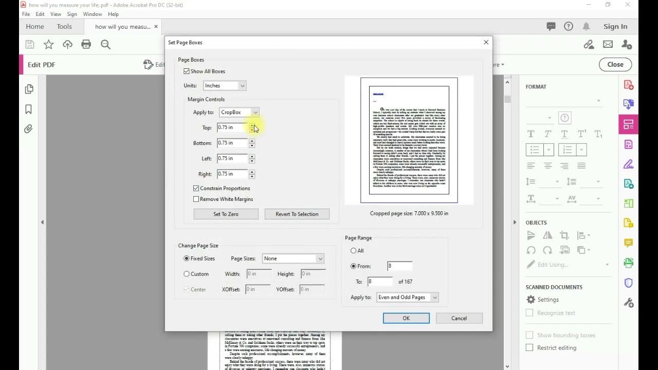 How To Change Margins In Adobe Acrobat Pro Dc How to Crop Pdf Margin using Adobe Acrobat Pro DC - YouTube