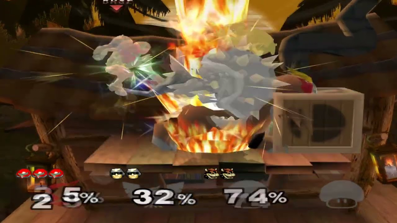 Super Smash Bros Melee (GCN) Special Request #138 - Samus VS Captain Falcon VS Bowser VS Peach