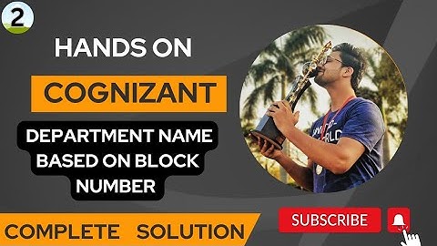 Department Name Based on Block Number Cognizant Hands on | SQL Select & where ||TechieTalkwithAditya