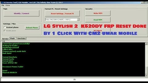 LG Stylish 2  K520DY FRP Reset Done By 1 Click With CM2