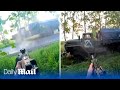 Ukraine Special Forces Ambush A Russian Truck With Heavy Gunfire 