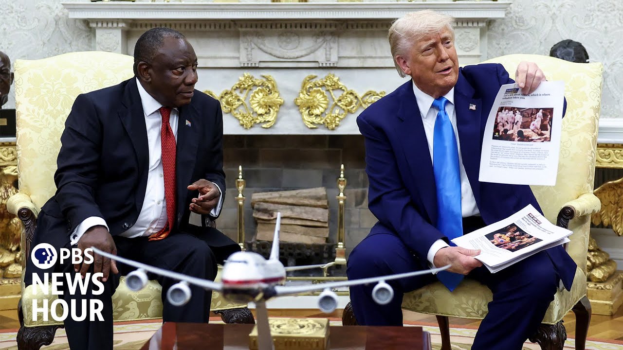 Trump confronts South African president with unfounded 'white genocide' claims