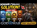 Winter,Spring,Summer,Autumn God of war Puzzle Solved!💯
