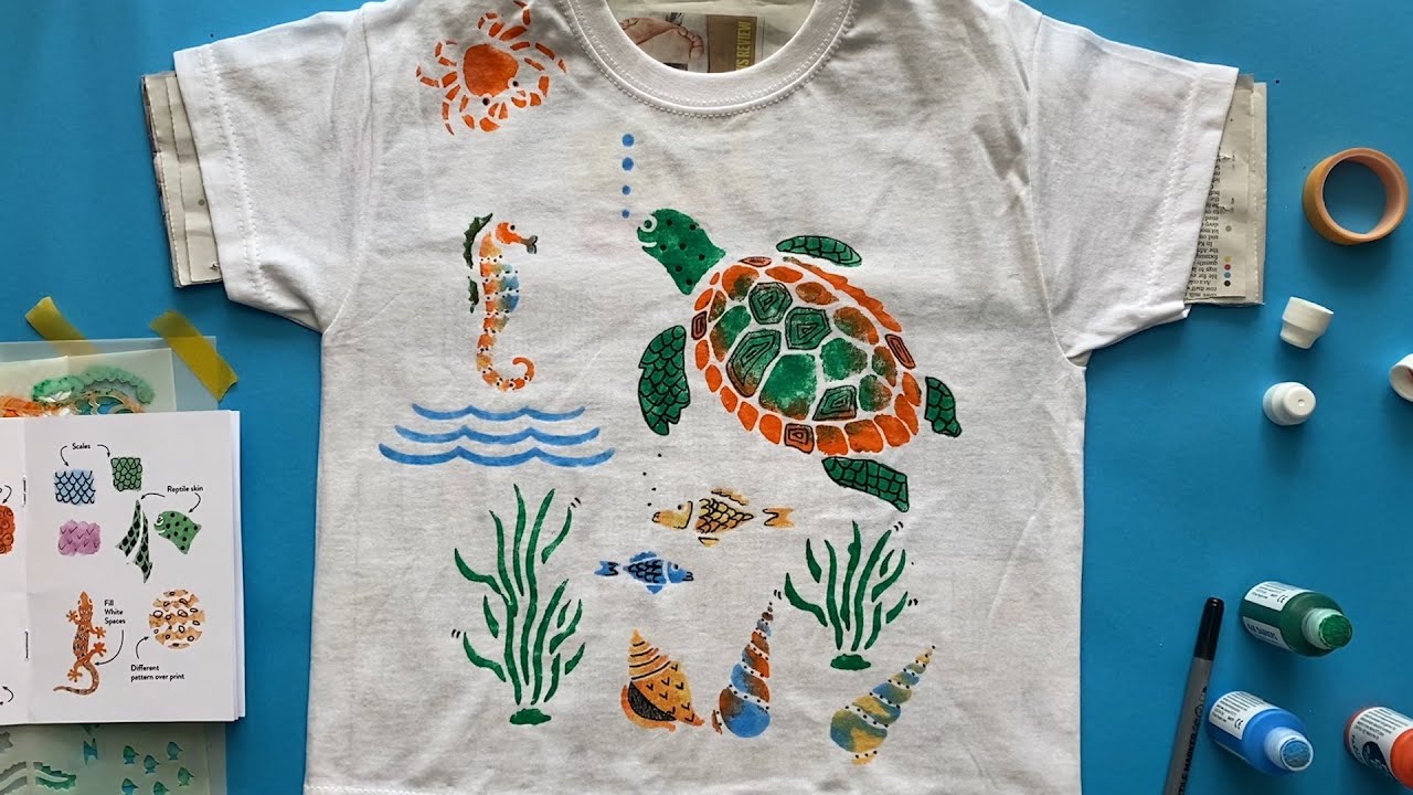 Turtle Printing 4 colour (Follow Along Painting)