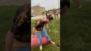 Pink Smoke Bomb Stuck To His Foot? Epic Tricking Battle
