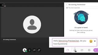 Blackboard Collaborate Chat tab
