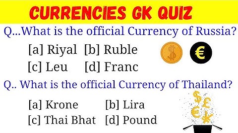 20 Important Currency Questions and answers | World Currency Quiz | General Knowledge about Currency