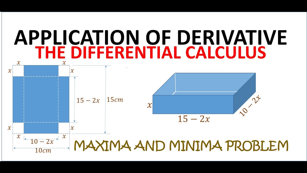 Applications of Differentiation Rate Problems, and Maxima & Minima problems Differential