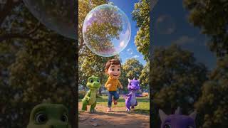 The Bubble Machine🫧.                 #viral #kids #bubble #funny #friends #dinosaur #dragon