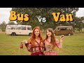 BUS vs VAN : We swap tiny homes for 24 Hours! (feat. Roots in the Wild)