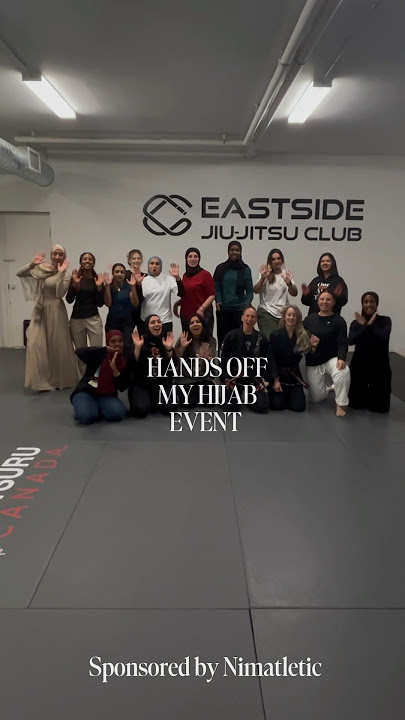 Hands off my hijab event sponsored by Nimatletic #hijab #jiujitsu #muslimah #shorts #fitness #fyp