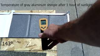 Heat retention of aluminum shingles vs. asphalt shingles