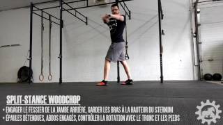 Split stance woodchop