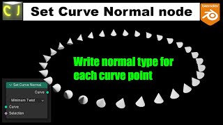 Set Curve Normal node affects normal data of each curve point - Blender 4.2 Geometry node Tutorial