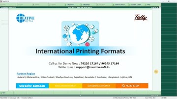 International Printing Formats in TallyPrime | Add-on | Creative Softtech