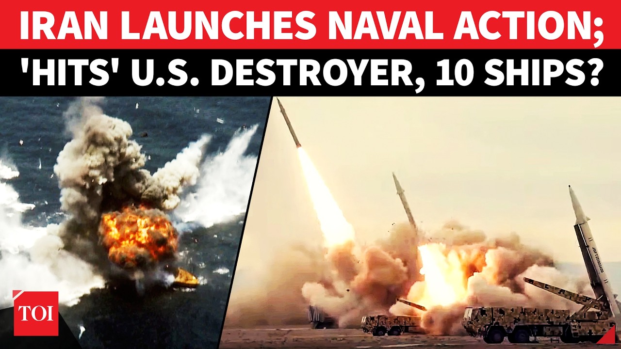 Iran 'BOMBS' US Navy Destroyer With Ghadr & Talaieh Missiles In Indian Ocean; Ships 'Hit' In Hormuz